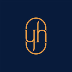 Luxury Elegant Letter YH Logo