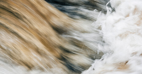 Closeup of foamy water waves