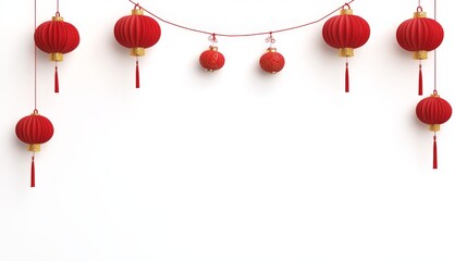 Festive Lunar New Year lanterns in traditional Chinese style
