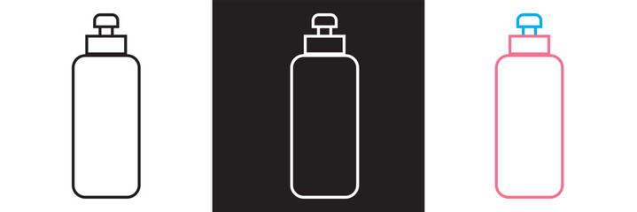 Bottle icon. Vector illustration. isolated on white and black background. EPS 10