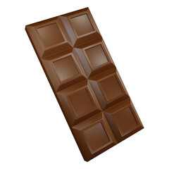 3d rendering of chocolate bar isolated on white