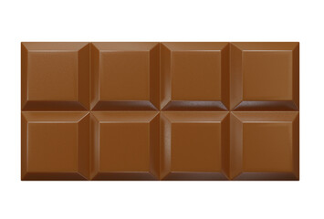 3d rendering of chocolate bar isolated on white