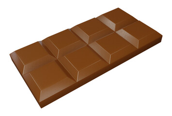 3d rendering of chocolate bar isolated on white