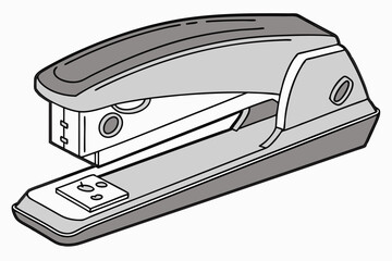 Stapler: A Compact Tool for Binding Pages vector silhouette on a white background