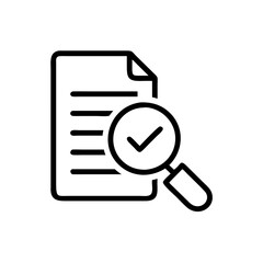 Minimalist File Checkmark Illustration for Data Verification and Approval