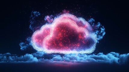 Glowing Nebula Cloud, Digital Rendering