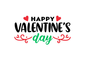 Valentine’s Day Typography Design vector art