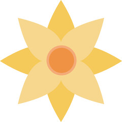 flower with color hand draw style