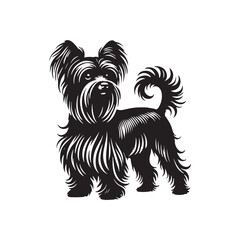 Affenpinscher Dog Silhouette - Affenpinscher Vector - Minimalist Dog Vector - Dog Illustration.