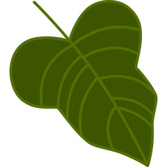 Green leaf cartoon clipart for decoration
