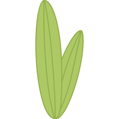 Green leaf cartoon clipart for decoration