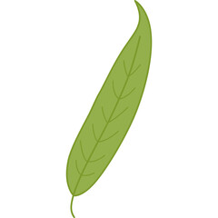 Green leaf cartoon clipart for decoration