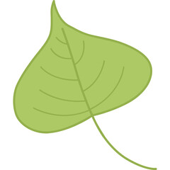 Green leaf cartoon clipart for decoration