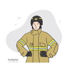 an illustration of a firefighter
