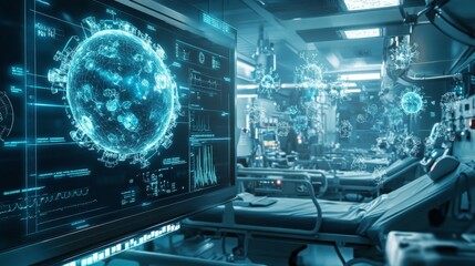 Detailed Infographics in a Bright Hospital Setting