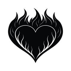 heart with fire