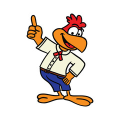 chicken mascot cartoon character illustration