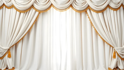 white velvet curtains with silk texture as a theater stage backdrop