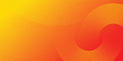 Abstract orange background with glowing diagonal rounded lines. Modern yellow gradient geometric shape design element. Minimal geometric. Futuristic concept.