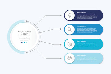 Vector infographic label design with circle infographic template design and 4-5-6 options or steps. Can be used for process diagram, presentations, workflow layout, banner, flow chart, info graph