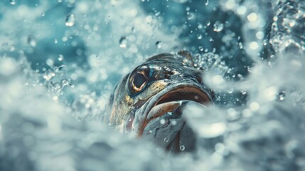 Obraz premium Sustainable Fisheries: Advocating for sustainable fishing techniques that balance marine conservation and fisheries, ensuring healthy aquatic ecosystems for future generations. 