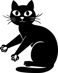 a cat vector silhouette art