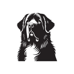 Akbash Dog Silhouette - Minimalist Dog Vector - Illustration of Akbash Dog.