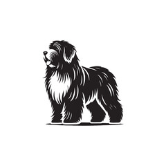 Akbash Dog Silhouette - Minimalist Dog Vector - Illustration of Akbash Dog.