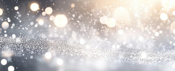 Fototapeta premium Soft Focus Background with Abstract Bokeh Lights and Shimmering Particles Creating a Dreamy Atmosphere Ideal for Holiday and Celebration Themes