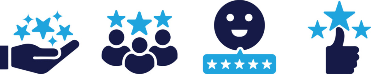 Customer review Feedback icon set , You can easily change the color