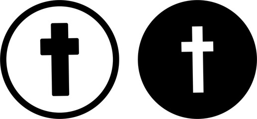 Obraz premium Cross enclosed in circles 