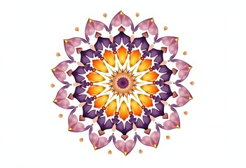 Sacred oriental mandala. color floral ornament. Abstract shapes in Asian style. Vector Illustration.
