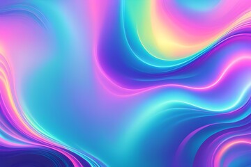 Obraz premium Iridescent neon background, holographic abstract soft pastel colors backdrop