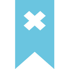 Bookmark close Fill icon logo design