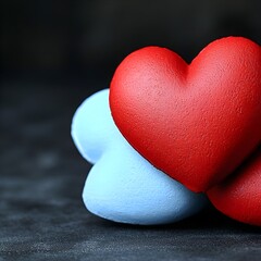 Colorful hearts symbolizing love and connection