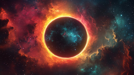 Obraz premium Glowing circular portal 