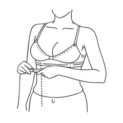 Professional Breast Measurement Diagram for Custom Fit Solutions