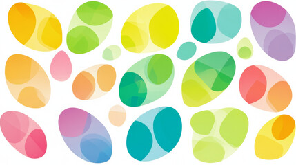 Colorful abstract shapes create vibrant and playful background design