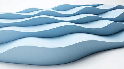 Smooth blue waves create calming abstract background, evoking tranquility