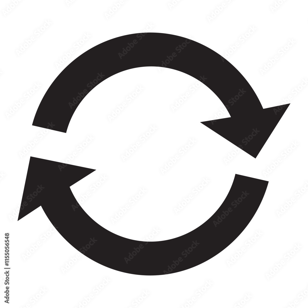 Poster repeat icon. repeating vector symbol. simple return outline icons. double arrow icon. circle arrow i