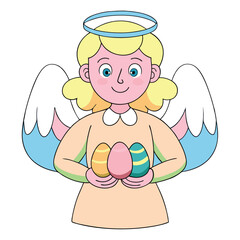 Celebrate Easter Day with this delightful collection of graphic elements in vector illustration style  Vector Illustration