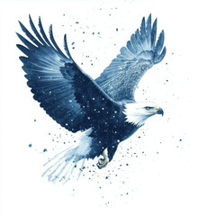 Majestic eagle in flight, showcasing its powerful wings and grace