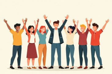Obraz premium Diverse culture in society and social justice together as a crowd of diverse people representing the Black community and history, or a cultural celebration of diversity.