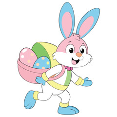 Celebrate Easter Day with this delightful collection of graphic elements in vector illustration style. Featuring Easter eggs, bunnies, spring flowers, and festive decorations