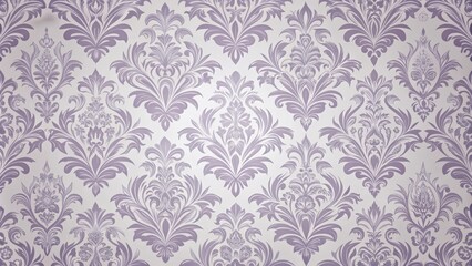 Fototapeta premium Lavender floral damask pattern on a soft grey background, elegance, damask, elegance,damask, high-end