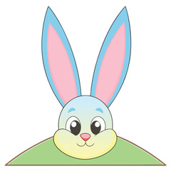 Fototapeta premium Celebrate Easter Day with this delightful collection of graphic elements in vector illustration style. Featuring Easter eggs, bunnies, spring flowers, and festive decorations