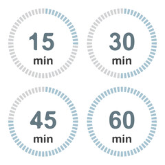 Set of timing icons, set of timing icons