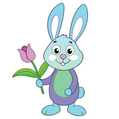 Celebrate Easter Day with this delightful collection of graphic elements in vector illustration style. Featuring Easter eggs, bunnies, spring flowers, and festive decorations