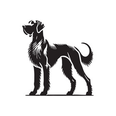 Minimalist Dog Vector - Illustration of Dog - Silhouette of dog.
