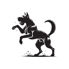 Minimalist Dog Vector - Illustration of Dog - Silhouette of dog.